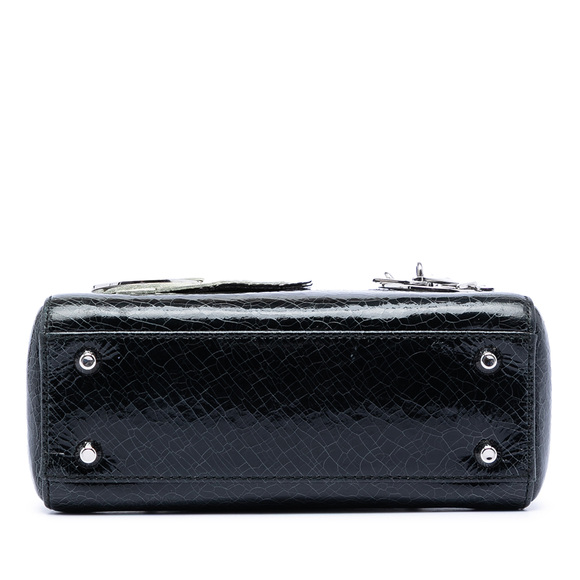 Pre-Loved Dior Mini Deerskin Ceramic Effect Jeweled Swan Lady Dior - Picture 3 of 7